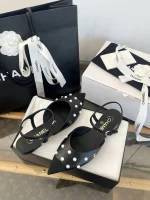 Chanel Pointed Toe Pearl Sandals 2025K - Image 6