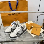 2024 Gray Denim Unisex Trainer Sneakers - Image 6