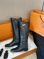 HERMES 2025 Soft Calfskin Leather Jum Ping Boots - Image 6