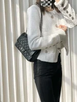 UbestLuxury Chanel 2.55 Black Silver 24cm Handbag product photo detail 5 SKU CH30680