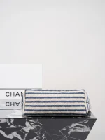 UbestLuxury Chanel Chanel 26 Spring/Summer Zip Pouch Striped Large 32cm product photo detail 6 SKU CH30637