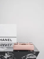 UbestLuxury Chanel Chanel Mini Preppy Coco Handbag 17cm Pink product photo detail 6 SKU CH30796