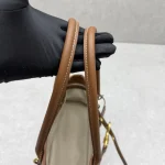 Miu Miu Aventure Handbag Small Canvas Brown - Image 7