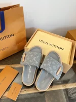 Denim Gray Cowboy Thick Bottom Bread Slippers - Image 7
