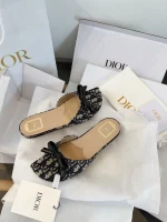 Dior Bow Butterfly Embroidery Sandals - Image 7