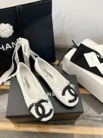 Chanel 2025 Vintage Ballet Flats with Double CC Logo - Image 7