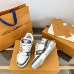 2024 Gray Denim Unisex Trainer Sneakers - Image 7