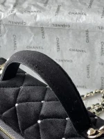 UbestLuxury Chanel Chanel 25K Black Velvet Diamond Box Handbag 19cm product photo detail 6 SKU CH30937
