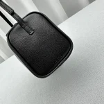 The Ro Handbag/Tofu Bag - Calfskin Leather Black Silver - Image 8