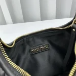MiuMiu Wander Hobo Small Lambskin Leather Bag - Image 8