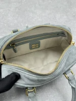 MIUMI^ 25FW Suede Bowling Bag Small - Image 8