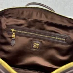 MIUMIU Third Generation Briefcase Long Handle Chocolate - Image 8