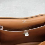 Balenciaga Rodeo Medium Handbag in Oiled Wax Brown Calfskin Leather - Image 8