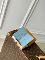 M14915 Ice Blue Monogram Shadow Leather Handbag - Image 8