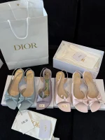 Dior Bow Knot Kitten Heel Sandals - Image 8