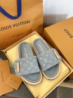 Denim Gray Cowboy Thick Bottom Bread Slippers - Image 8