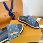 Denim Velcro Thick Sole Sandals - Image 8
