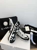 Chanel 2026 Black White Panda Comic Chunky Sneakers - Image 8