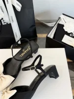 Chanel 2026 New Bow Round Toe Low Heel Sandals - Image 8