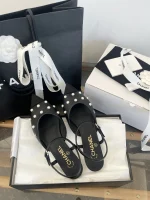Chanel Pointed Toe Pearl Sandals 2025K - Image 8