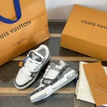 2024 Gray Denim Unisex Trainer Sneakers - Image 8