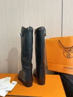 HERMES 2025 Soft Calfskin Leather Jum Ping Boots - Image 8