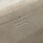 UbestLuxury Gucci 土黄色皮革双虎头锁扣翻盖包 28cm product photo detail 8 SKU GU25636