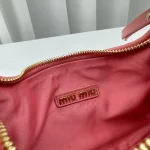 MiuMiu Wander Hobo Bag - Small Lambskin Pink - Image 9