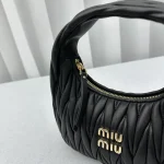 MiuMiu Wander Hobo Small Lambskin Leather Bag - Image 9
