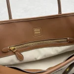 Miu Miu Aventure Handbag Small Canvas Brown - Image 9