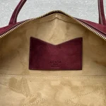 Alaia Le Teckel Suede Wine Red Sausage Bag - Image 9