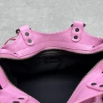 BALENCIAGA Le City Bowling Bag Pink Waxed Leather - Image 9