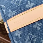 Louis Vuitton Keepall Bandoulière 45 Monogram Denim Travel Bag - Image 9