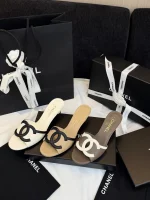 Chanel 2026SS Double C Logo Flat Sandals / Kitten Heel Sandals - Image 9