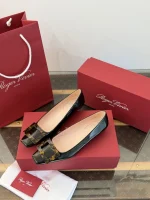 Roger Vivier Belle Vivier Tortoiseshell Buckle 2.5cm Patent Leather Ballet Flats - Image 9