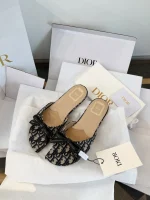 Dior Bow Butterfly Embroidery Sandals - Image 9