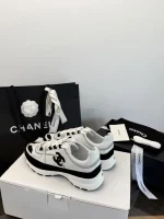 Chanel 2026 Black White Panda Comic Chunky Sneakers - Image 9