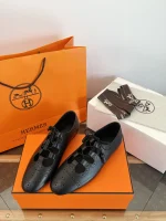 Herme*s Khea Lace-up Derby Shoes / Loafers - Image 9