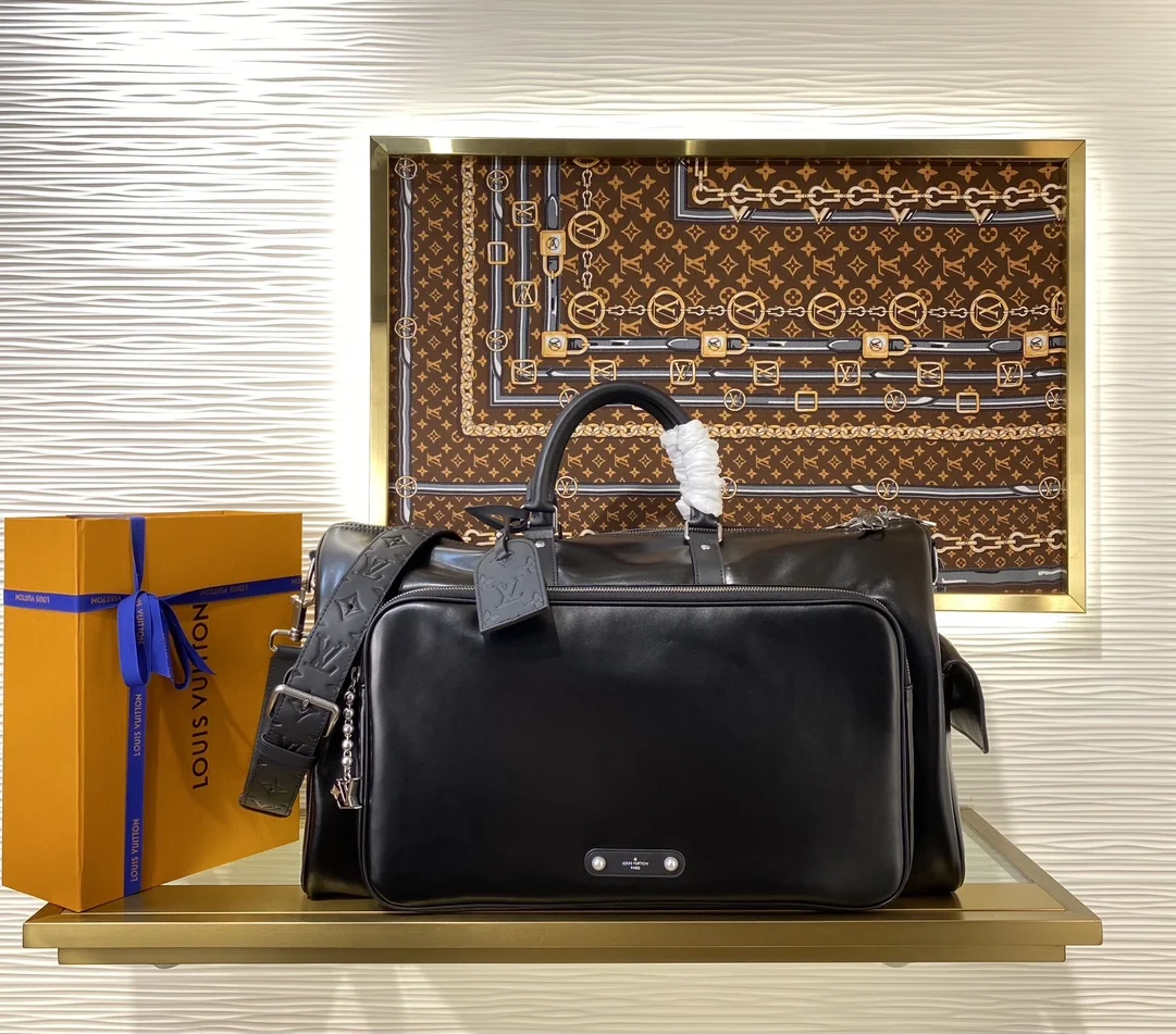 1-1018 Louis Vuitton Keepall Cargo Bandouliere 50 Black M13992 - Image 1
