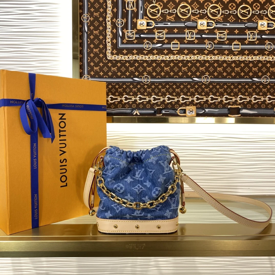 1-1037 Louis Vuitton Nano Noe Backpack Denim M83043 - Image 1