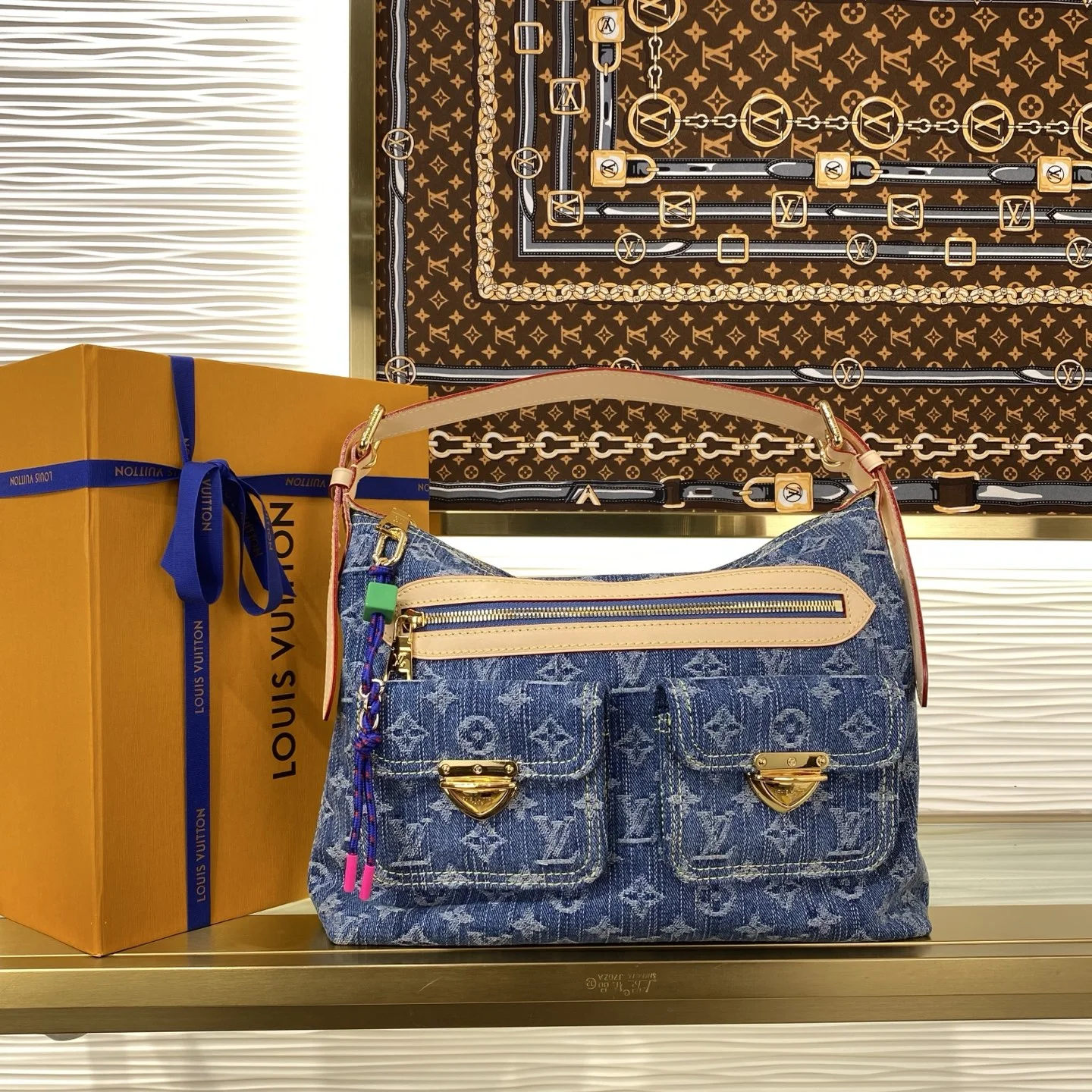 1-1041 Louis Vuitton Baggy Bag Denim Rendez-Vous M27329 - Image 1