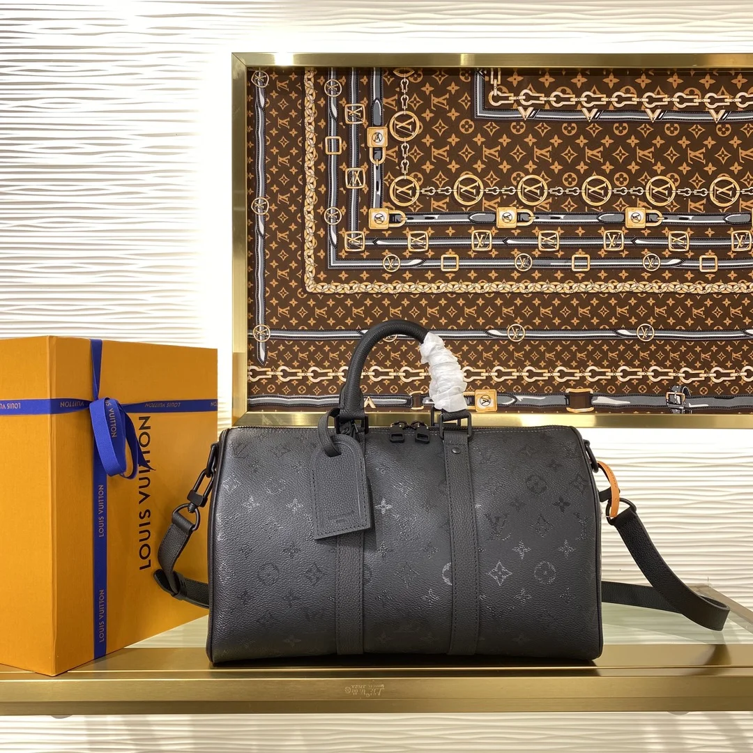 1-1094 Louis Vuitton Keepall Bandouliere 35 Monogram Midnight M28370 - Image 1