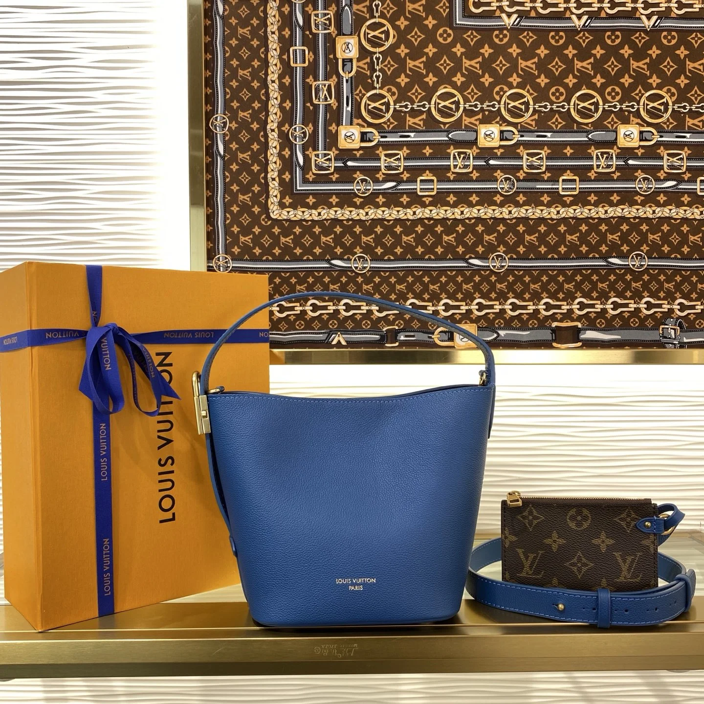 1-1118 Louis Vuitton All In BB Low Key Sky Blue M27370 - Image 1