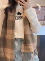 Burberry Check Reversible Lambswool Scarf