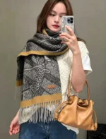 Hermès Chain Jacquard Reversible Lambswool Scarf - Image 13