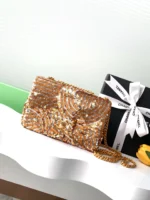 Chanel CF Sequined SO Handbag 21cm
