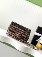 Chanel CF Sequined SO Handbag 21cm