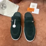 Hermès Men's Suede H Buckle Mule