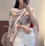 Louis Vuitton Printed Silk Cashmere Stole - Image 11