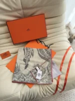 Hermès 2026 Silk Cashmere Shawl 140